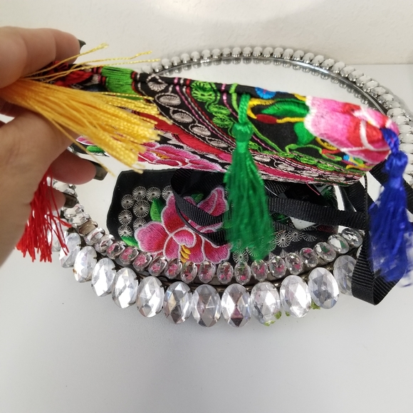 Mexican Embroidered Crossbody Bag New - Picture 8 of 9